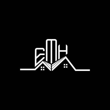 EMH emlak logosu tasarımı, EMH basit ve modern logo. EMH lüks alfabe tasarımı  