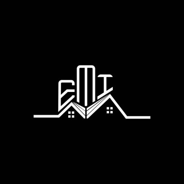 EMI emlak logosu tasarımı, EMI basit ve modern logo. EMI lüks alfabe tasarımı  