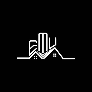 EMU emlak logosu tasarımı, EMU basit ve modern logosu. EMU lüks alfabe dizaynı  