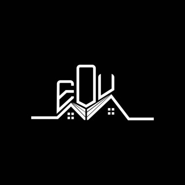 EOU Real State logo tasarımı, EOU basit ve modern logo. EOU lüks alfabe tasarımı  