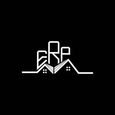 ERP Real State logo tasarımı, ERP basit ve modern logo. ERP lüks alfabe tasarımı  