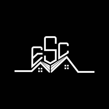 ESC Real State logo tasarımı, ESC basit ve modern logo. ESC lüks alfabe tasarımı  