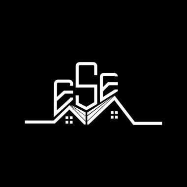 ESE Real State logo tasarımı, ESE basit ve modern logo. ESE lüks alfabe tasarımı  