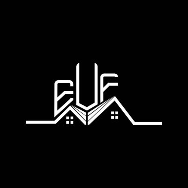 EUF Emlak Tasarımı, EUF basit ve modern logosu. EUF lüks alfabe tasarımı  