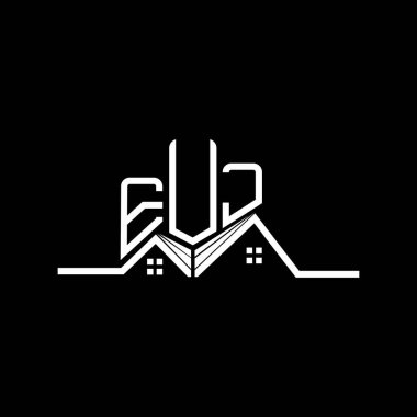 EUJ Emlak logosu tasarımı, EUJ basit ve modern logosu. EUJ lüks alfabe tasarımı  