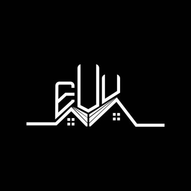 EUU Emlak Tasarımı, EUU basit ve modern logosu. EUU lüks alfabe tasarımı  