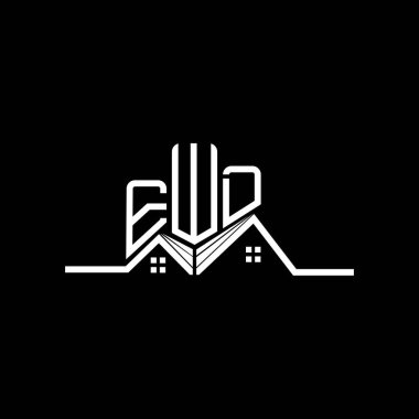 EWD Real State logo tasarımı, EWD basit ve modern logo. EWD lüks alfabe tasarımı 