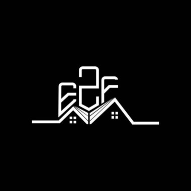 EZF Real State logo tasarımı, EZF basit ve modern logo. EZF lüks alfabe tasarımı 