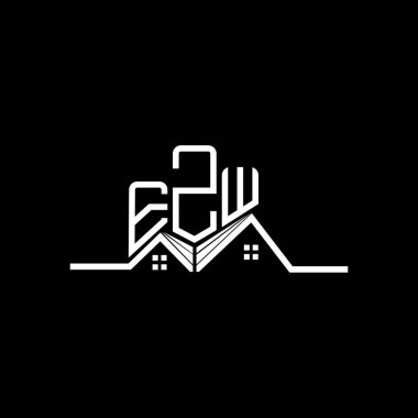 EZW Real State logo tasarımı, EZW basit ve modern logo. EZW lüks alfabe tasarımı 