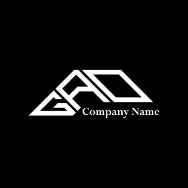 GAO logo tasarımı, GAO basit ve modern logo. GAO lüks alfabe tasarımı  