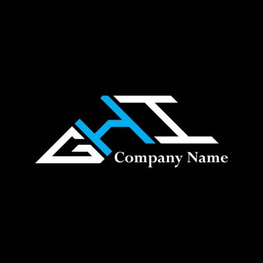 GHI logo tasarımı, GHI basit ve modern logo. GHI lüks alfabe tasarımı  