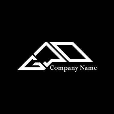 GJO logo tasarımı, GJO basit ve modern logo. GJO lüks alfabe tasarımı  