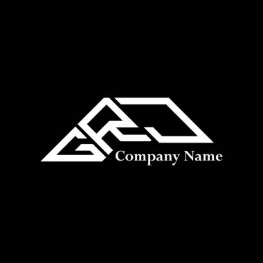 GRJ logo tasarımı, GRJ basit ve modern logo. GRJ lüks alfabe tasarımı  
