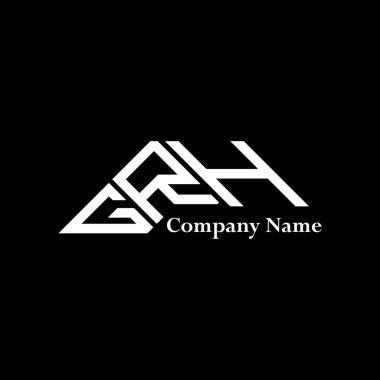 GRH logo tasarımı, GRH basit ve modern logo. GRH lüks alfabe tasarımı  
