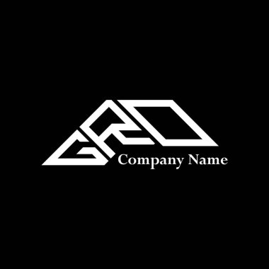 GRO logo tasarımı, GRO basit ve modern logosu. GRO lüks alfabe tasarımı  