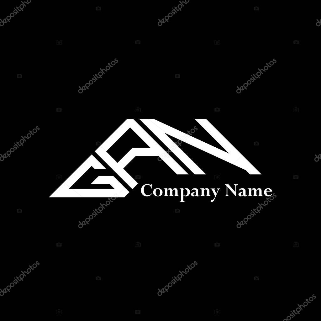 GAN logo design, GAN simple and modern logo. GAN luxurious alphabet design