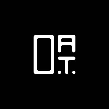OAT harf logosu tasarımı vektör grafik, OAT basit ve modern logo. OAT lüks alfabe tasarımı  