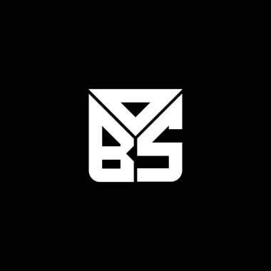 OBS mektup logosu yaratıcı tasarım vektör grafik, OBS basit ve modern logo. OBS lüks alfabe tasarımı  