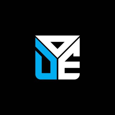 ODE harf logosu yaratıcı tasarımı vektör grafik, ODE basit ve modern logo. ODE lüks alfabe tasarımı  