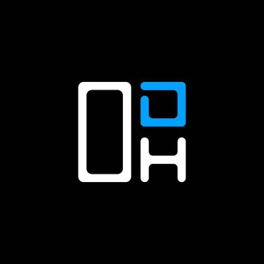 ODH harf logosu yaratıcı tasarım vektör grafik, ODH basit ve modern logo. ODH lüks alfabe tasarımı  