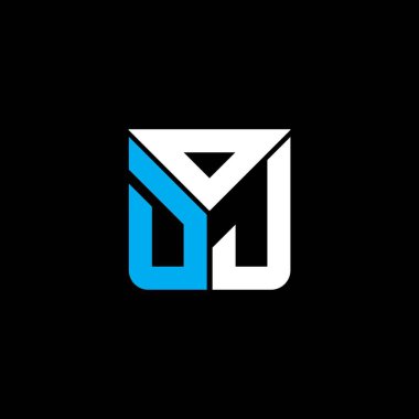 ODJ harf logosu yaratıcı tasarım vektör grafik, ODJ basit ve modern logo. ODJ lüks alfabe tasarımı  