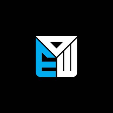 OEW harfli yaratıcı logo, vektör grafik, OEW basit ve modern logo. Lüks alfabe tasarımı  