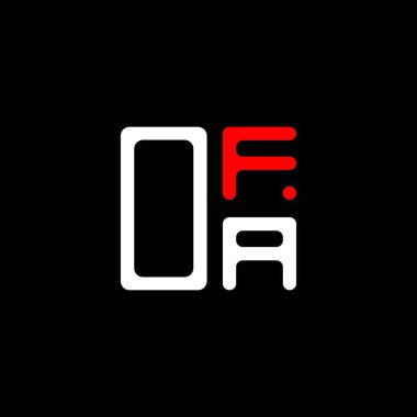 OFA harf logosu yaratıcı tasarım vektör grafik, OFA basit ve modern logo. OFA lüks alfabe tasarımı  