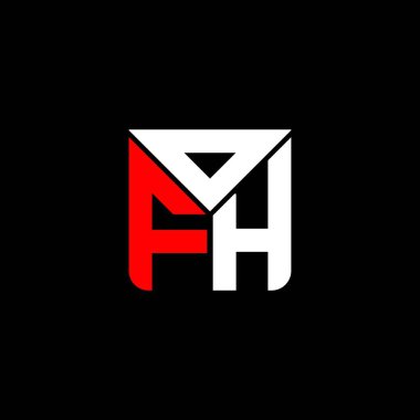 OFH harf logosu yaratıcı tasarım vektör grafik, OFH basit ve modern logo. OFH lüks alfabe tasarımı  