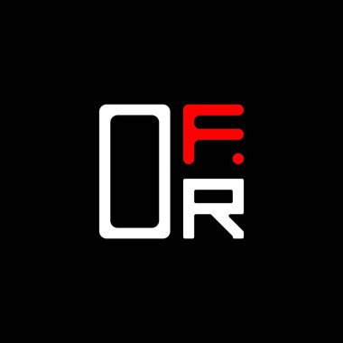 OFR harf logosu yaratıcı tasarım vektör grafik, OFR basit ve modern logo. OFR lüks alfabe tasarımı  