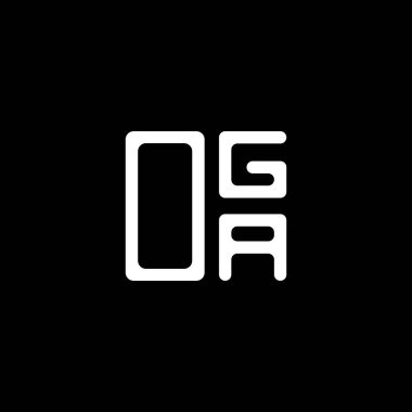 OGA harf logosu yaratıcı tasarım vektör grafik, OGA basit ve modern logo. OGA lüks alfabe tasarımı  