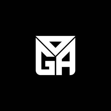 OGA harf logosu yaratıcı tasarım vektör grafik, OGA basit ve modern logo. OGA lüks alfabe tasarımı  