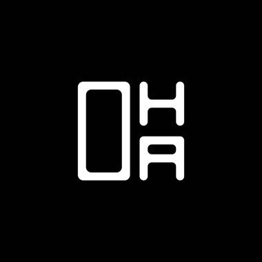 OHA harf logosu yaratıcı tasarım vektör grafik, OHA basit ve modern logo. OHA lüks alfabe tasarımı  
