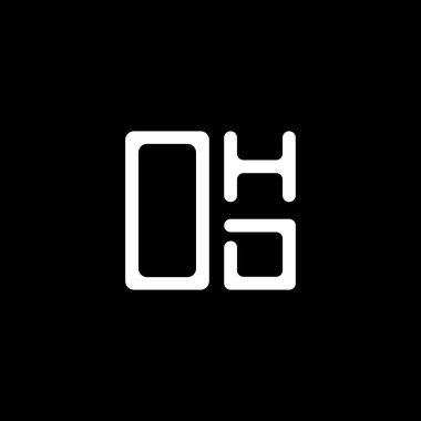 OHD harf logosu yaratıcı tasarımı vektör grafik, OHD basit ve modern logo. OHD lüks alfabe tasarımı  