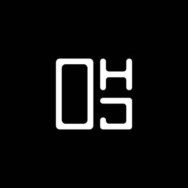 OHJ harf logosu yaratıcı tasarım vektör grafik, OHJ basit ve modern logo. OHJ lüks alfabe tasarımı  
