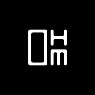 OHM harf logosu yaratıcı tasarım vektör grafik, OHM basit ve modern logo. OHM lüks alfabe tasarımı  