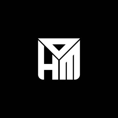 OHM harf logosu yaratıcı tasarım vektör grafik, OHM basit ve modern logo. OHM lüks alfabe tasarımı  