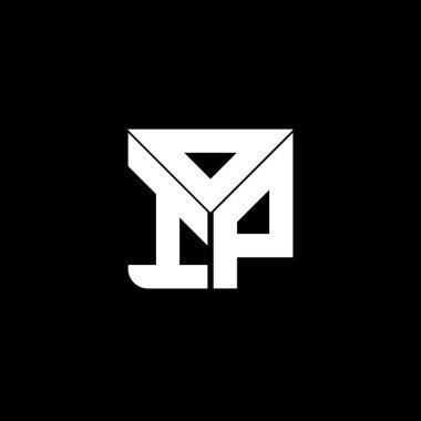 OIP harfi logosu, vektör grafik, işletim sistemi basit ve modern logolu yaratıcı tasarım. OIP lüks alfabe tasarımı  