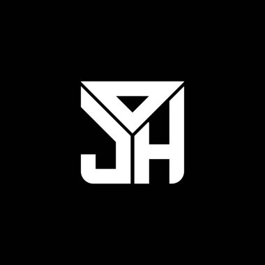 OJH harf logosu yaratıcı tasarım vektör grafik, OJH basit ve modern logo. OJH lüks alfabe tasarımı  