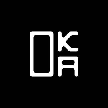 OKA harf logosu yaratıcı tasarım vektör grafik, OKA basit ve modern logo. OKA lüks alfabe tasarımı  