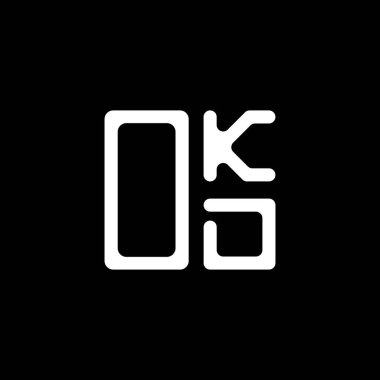 OKD harf logosu tasarımı vektör grafik, OKD basit ve modern logo. OKD lüks alfabe tasarımı  