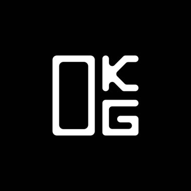 OKG harf logosu tasarımı vektör grafik, tamam basit ve modern logo. OKG lüks alfabe dizaynı  