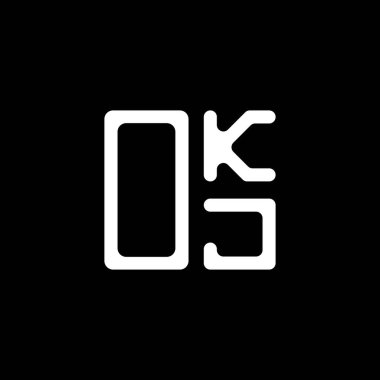 OKJ harf logosu tasarımı vektör grafik, OKJ basit ve modern logo. OKJ lüks alfabe tasarımı  