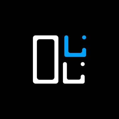 Eski harf logosu yaratıcı tasarım vektör grafik, OLL basit ve modern logo. Eski lüks alfabe tasarımı  