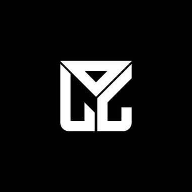 Eski harf logosu yaratıcı tasarım vektör grafik, OLL basit ve modern logo. Eski lüks alfabe tasarımı  