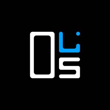 OLS harfi logo yaratıcı tasarımı vektör grafik, OLS basit ve modern logo. OLS lüks alfabe tasarımı  
