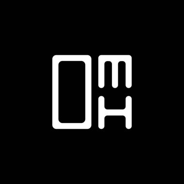 OMH harf logosu yaratıcı tasarım vektör grafik, OMH basit ve modern logo. OMH lüks alfabe tasarımı  