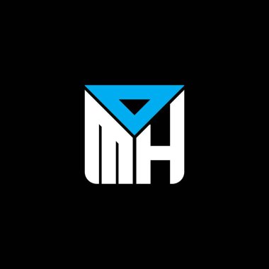 OMH harf logosu yaratıcı tasarım vektör grafik, OMH basit ve modern logo. OMH lüks alfabe tasarımı  