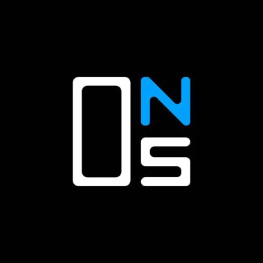 ONS harfli yaratıcı logo, vektör grafik, ONS basit ve modern logo. ONS lüks alfabe tasarımı  