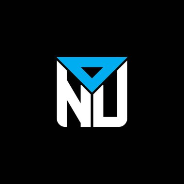 ONU harf logosu tasarımı vektör grafik, ONU basit ve modern logo. ONU lüks alfabe tasarımı  