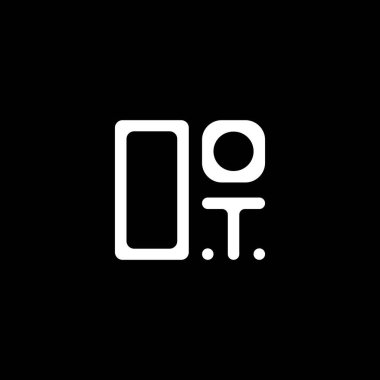 Vektör grafik, basit ve modern logolu OOT harfi yaratıcı logosu. OOOT lüks alfabe tasarımı  